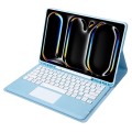 Niebieskie Etui Bezprzewodowa Klawiatura TouchPad do iPad Pro 13 2024