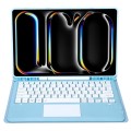 Niebieskie Etui Bezprzewodowa Klawiatura TouchPad do iPad Pro 13 2024