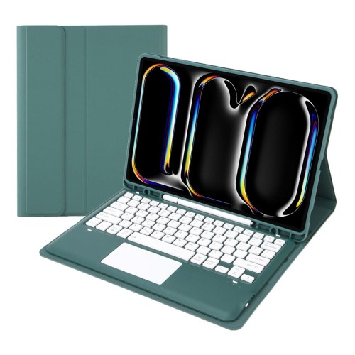Zielone Etui Bezprzewodowa Klawiatura TouchPad do iPad Pro 13 2024