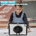 Czarno-Transparentne Pancerne Etui z Uchwytem i Podstawką do iPad Pro 13 2024