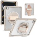 Beżowe Pancerne Etui z Uchwytem i Podstawką do iPad Pro 13 2024