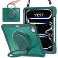 Pancerne Etui z Uchwytem, Podstawką i Paskiem do iPad Pro 13 2024 zielone