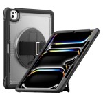 Mocne Etui z Uchwytem, Podstawką i Paskiem do iPad Pro 13 2024 transparentne