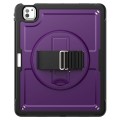 Mocne Etui z Uchwytem, Podstawką i Paskiem do iPad Pro 13 2024 fioletowe