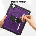 Mocne Etui z Uchwytem, Podstawką i Paskiem do iPad Pro 13 2024 fioletowe
