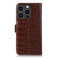 Skórzane Etui Pokrowiec do iPhone 16 Pro Max brązowe