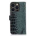 Skórzane Etui Pokrowiec do iPhone 16 Pro Max zielone