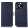 Skórzane Etui Pokrowiec RFID do iPhone 16 Pro Max granatowy