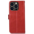 Skórzane Etui Pokrowiec RFID do iPhone 16 Pro Max czerwony