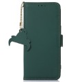 Skórzane Etui Pokrowiec RFID do iPhone 16 Pro Max zielony