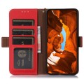 Skórzane Etui Pokrowiec RFID do iPhone 16 Pro Max czerwony