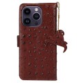 Skórzane Etui Pokrowiec RFID do iPhone 16 Pro Max brązowy