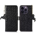 Skórzane Etui Pokrowiec RFID do iPhone 16 Pro Max czarne