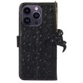 Skórzane Etui Pokrowiec RFID do iPhone 16 Pro Max czarne