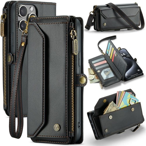 Etui Pokrowiec Portfel CASEME do iPhone 16 Pro Max czarny
