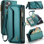 Zielone Etui Pokrowiec Portfel CASEME do iPhone 16 Pro Max