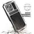 R-JUST Pancerne Etui Antywstrząsowe do iPhone 16 Pro Max srebrne