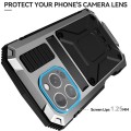R-JUST Pancerne Etui Antywstrząsowe do iPhone 16 Pro Max srebrne