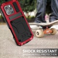 R-JUST Pancerne Etui Antywstrząsowe do iPhone 16 Pro Max czerwone