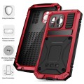 R-JUST Pancerne Etui Antywstrząsowe do iPhone 16 Pro Max czerwone