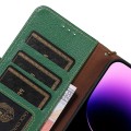 Skórzane Etui Pokrowiec RFID do iPhone 16 Pro Max zielone