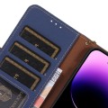 Skórzane Etui Pokrowiec RFID do iPhone 16 Pro Max granatowe