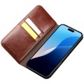 QIALINO Eleganckie Skórzane Etui do iPhone 16 Pro Max brązowe
