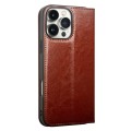 QIALINO Eleganckie Skórzane Etui do iPhone 16 Pro Max brązowe