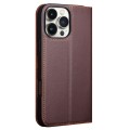 QIALINO Eleganckie Skórzane Matowe Etui do iPhone 16 Pro Max brązowe