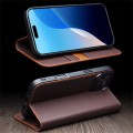 QIALINO Eleganckie Skórzane Matowe Etui do iPhone 16 Pro Max brązowe