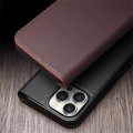 QIALINO Eleganckie Skórzane Matowe Etui do iPhone 16 Pro Max brązowe