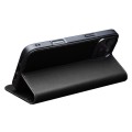 QIALINO Eleganckie Skórzane Matowe Etui do iPhone 16 Pro Max czarne