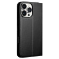 QIALINO Eleganckie Skórzane Matowe Etui do iPhone 16 Pro Max czarne