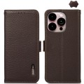 Skórzane Etui KHAZNEH z RFID do iPhone 16 Pro Max brązowe