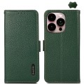 Skórzane Etui KHAZNEH z RFID do iPhone 16 Pro Max zielone