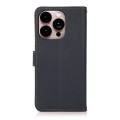 Skórzane Etui KHAZNEH z RFID do iPhone 16 Pro Max niebieskie