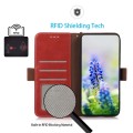 Skórzane Etui Pokrowiec RFID do iPhone 16 Pro czerwony