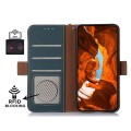 Skórzane Etui Pokrowiec RFID do iPhone 16 Pro zielony