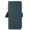 Skórzane Etui Pokrowiec RFID do iPhone 16 Pro zielony
