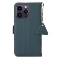 Skórzane Etui Pokrowiec RFID do iPhone 16 Pro zielony