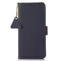 Skórzane Etui Pokrowiec RFID do iPhone 16 Pro granatowy