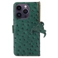 Skórzane Etui Pokrowiec RFID do iPhone 16 Pro zielony