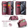 Bordowe Etui Pokrowiec Portfel CASEME do iPhone 16 Pro