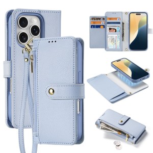 Etui Pokrowiec Portfel Dux Ducis do iPhone 16 Pro niebieski