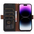 Skórzane Etui Pokrowiec RFID do iPhone 16 Pro czarne