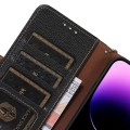 Skórzane Etui Pokrowiec RFID do iPhone 16 Pro czarne