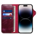 Skórzane Etui Pokrowiec do iPhone 16 Pro fioletowy