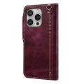 Skórzane Etui Pokrowiec do iPhone 16 Pro fioletowy