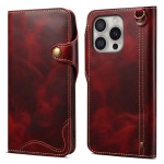 Skórzane Etui Pokrowiec do iPhone 16 Pro czerwony