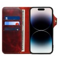 Skórzane Etui Pokrowiec do iPhone 16 Pro czerwony